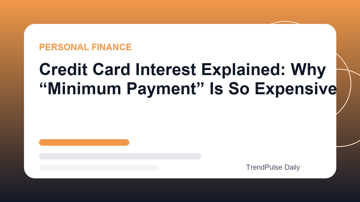 Credit Card Interest Explained: Why “Minimum Payment” Is So Expensive