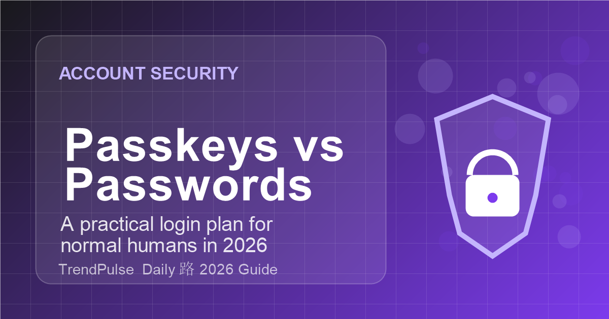 Passkeys vs Passwords: What Normal People Should Actually Do in 2026