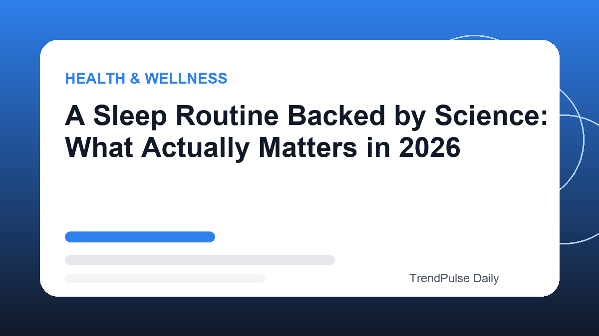 A Sleep Routine Backed by Science: What Actually Matters in 2026